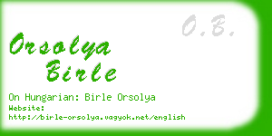 orsolya birle business card